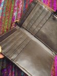 画像10: モン族 パッチワーク 二つ折り レザー財布 (10)