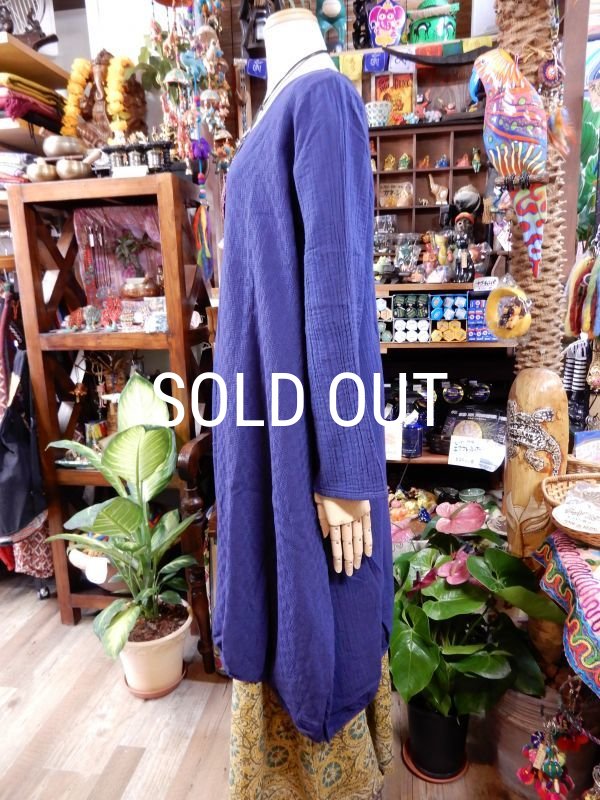 画像2: コクーンシルエット コットンワンピース (2)