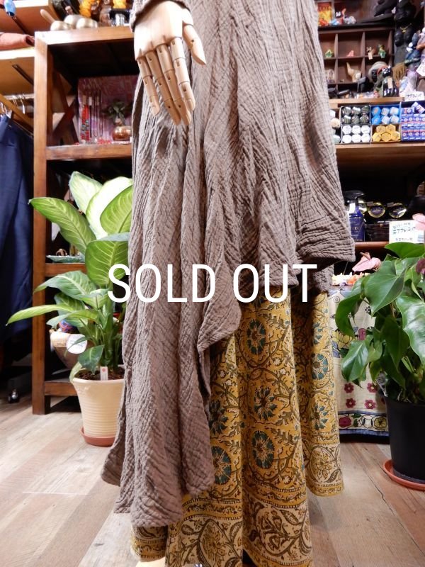 画像6: ダブルガーゼ フィッシュテール ロングワンピース (6)