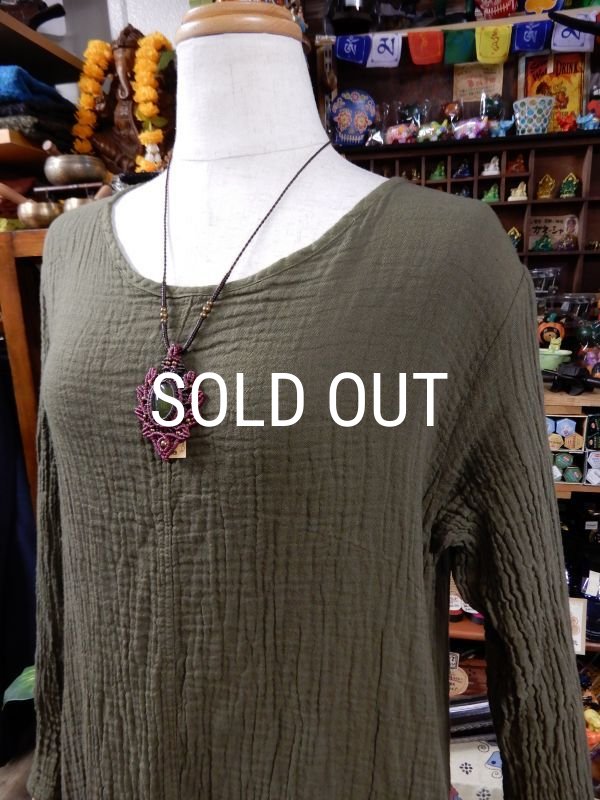 画像7: ダブルガーゼ フィッシュテール ロングワンピース (7)