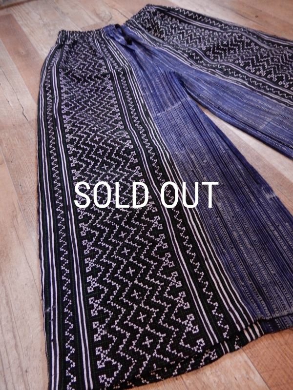 画像9: モン族刺繍 ワイドパンツ (9)