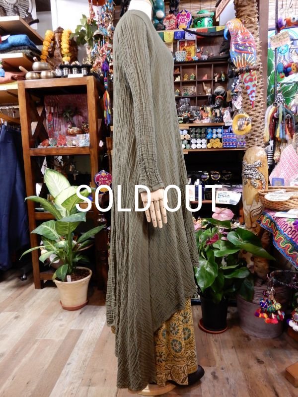 画像5: ダブルガーゼ フィッシュテール ロングワンピース (5)