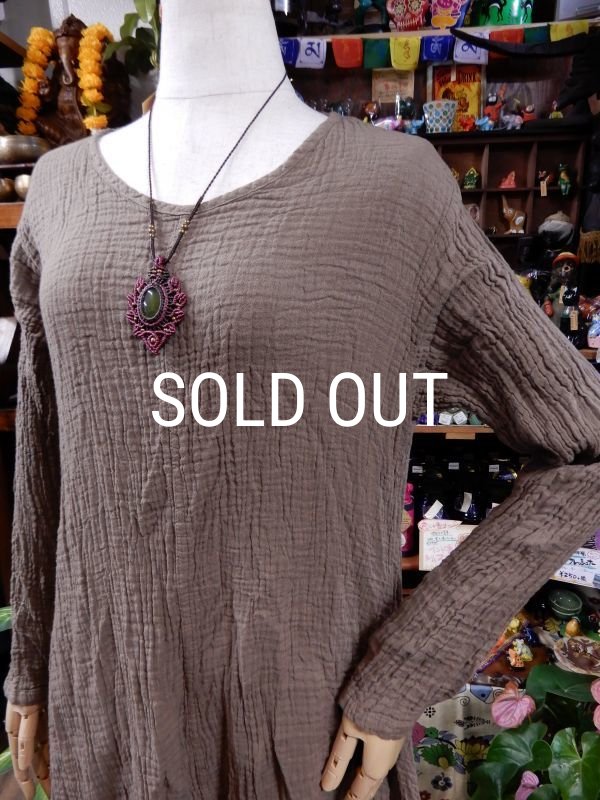 画像7: ダブルガーゼ フィッシュテール ロングワンピース (7)