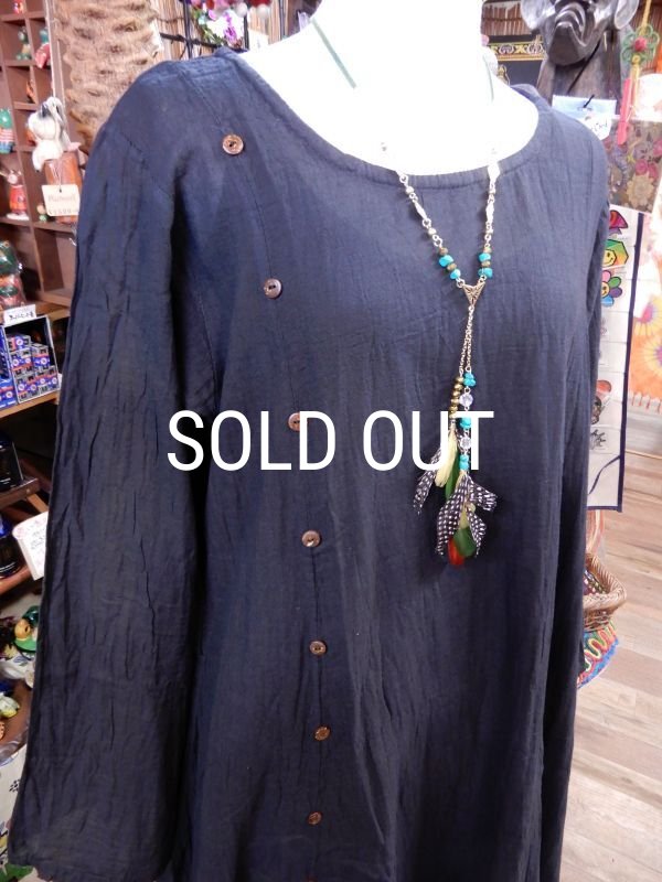 画像7: アシンメトリーボタン ロングワンピース (7)