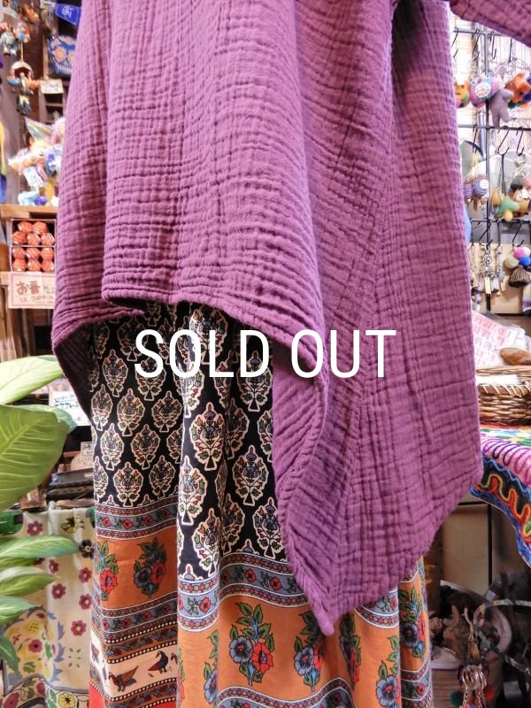 画像5: ダブルガーゼ ヘムライントップ (5)