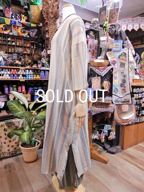 画像2: ストライプコットンワンピース (2)