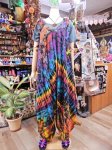 画像1: タイダイ レーヨン サロペットパンツ（ロングタイプ） (1)