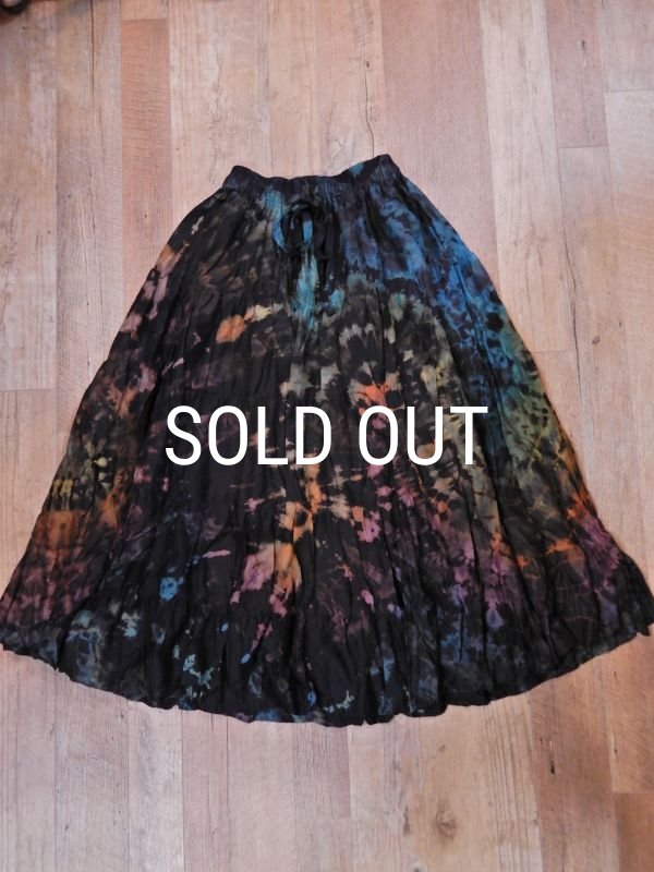 画像8: タイダイ コットン ティアードスカート (8)