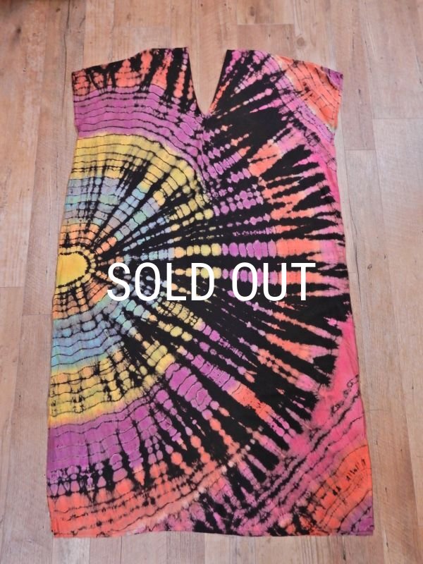 画像13: タイダイ 貫頭衣ワンピース (13)