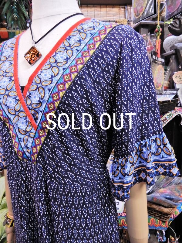 画像7: オリエンタル マキシ丈ワンピース (7)