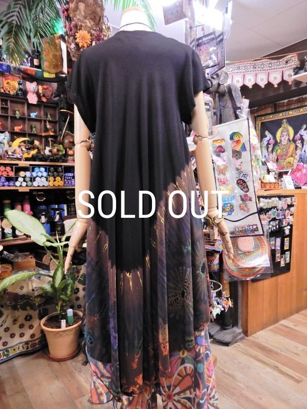 画像3: タイダイ レーヨン半袖チュニック (3)