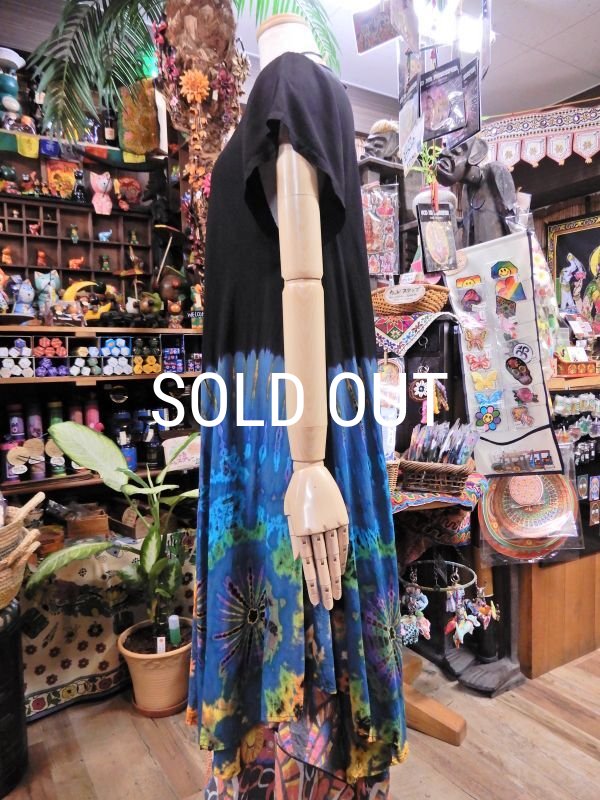 画像2: タイダイ レーヨン半袖チュニック (2)