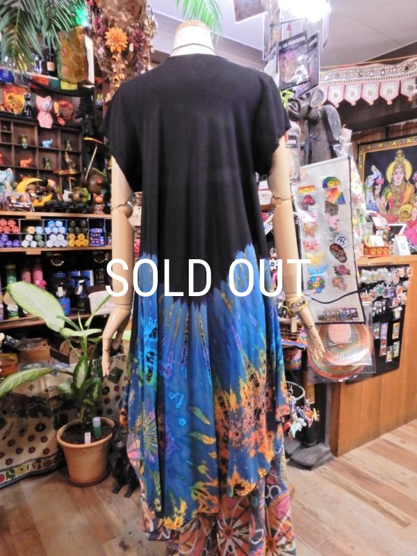 画像3: タイダイ レーヨン半袖チュニック (3)