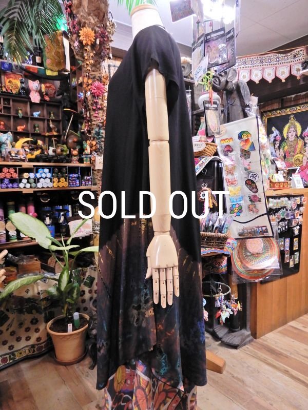 画像2: タイダイ レーヨン半袖チュニック (2)