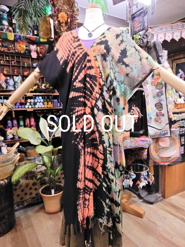 画像5: タイダイ 貫頭衣ワンピース (5)