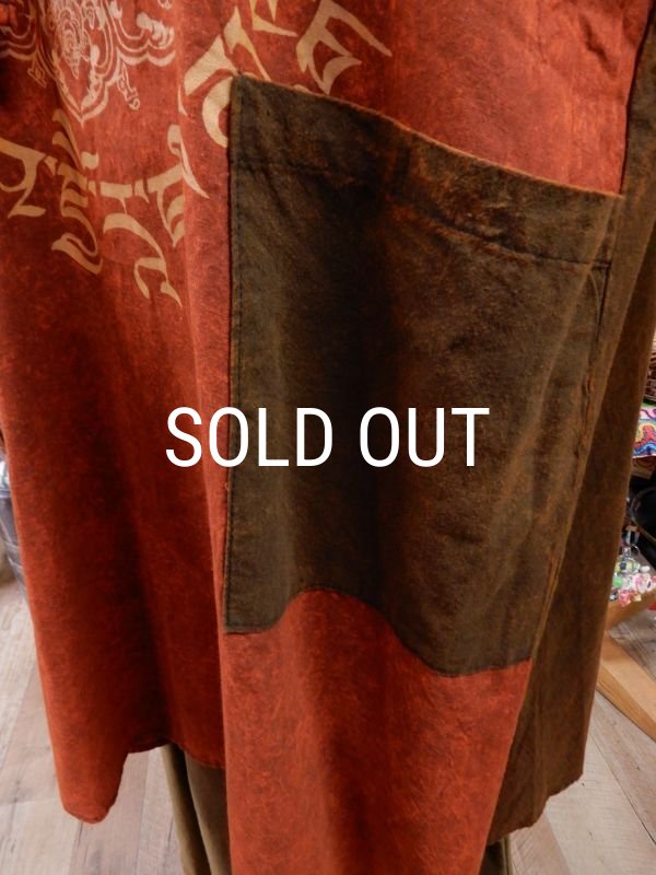 画像10: マンダラプリント 袖なしフーディーチュニック (10)