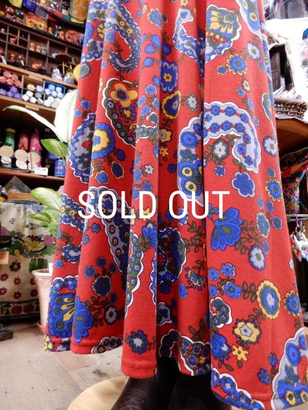 画像8: エスニック模様フレアスカート (8)