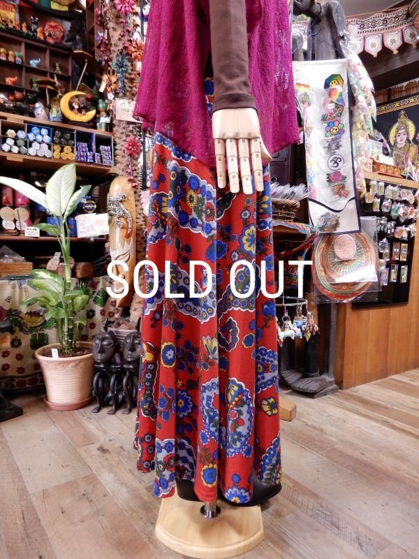 画像4: エスニック模様フレアスカート (4)