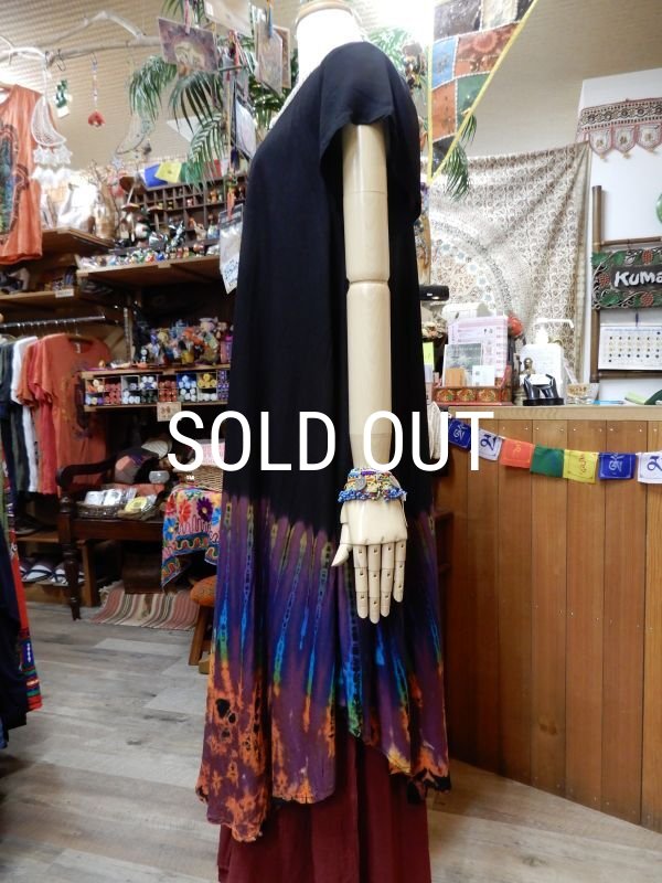 画像2: タイダイ レーヨン半袖チュニック (2)