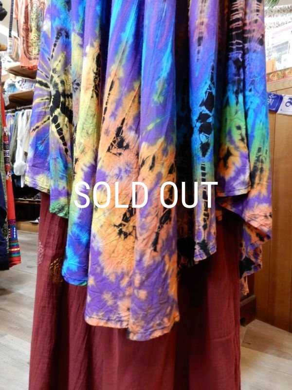 画像7: タイダイ レーヨン半袖チュニック (7)