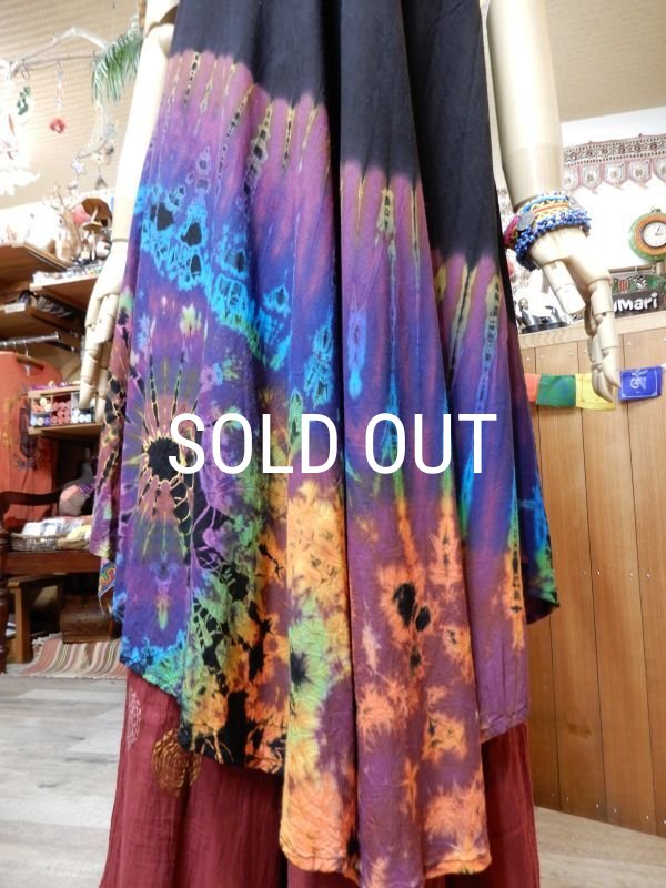 画像6: タイダイ レーヨン半袖チュニック (6)