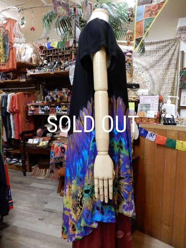 画像5: タイダイ レーヨン半袖チュニック (5)