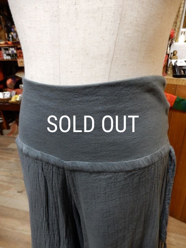 画像8: ラウンドステッチ コットンフレアパンツ (8)