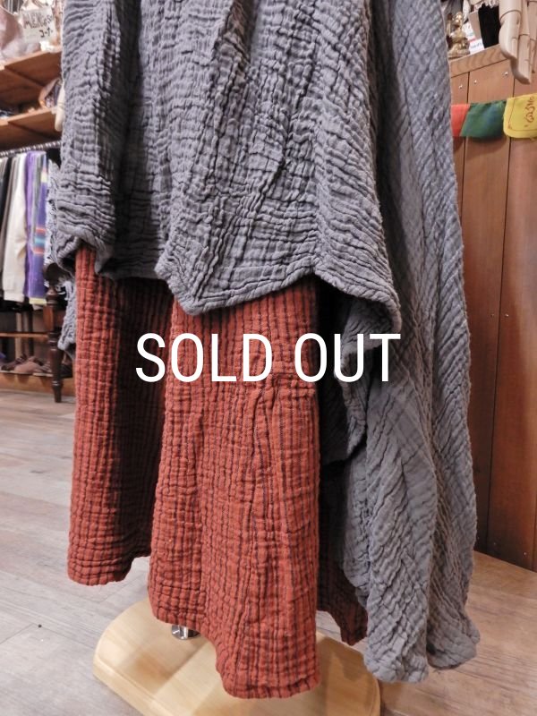 画像6: ダブルガーゼ フィッシュテール ロングワンピース (6)