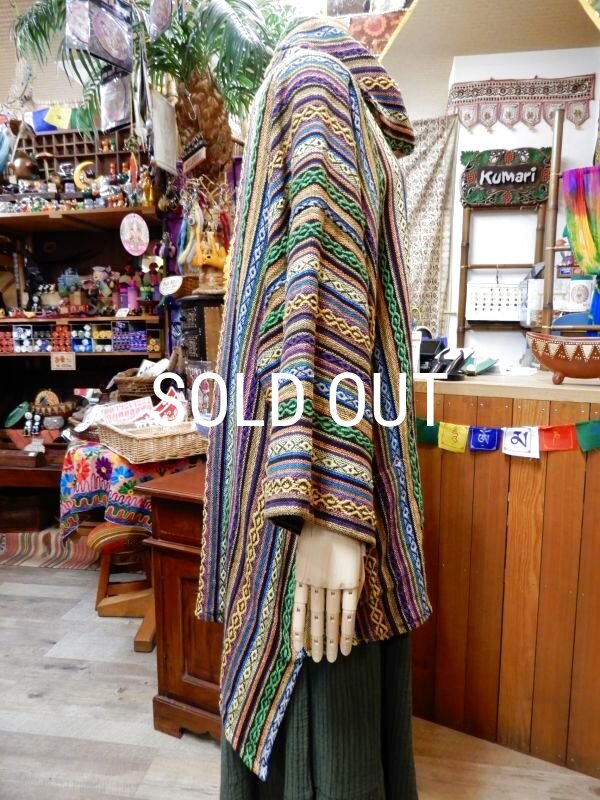 画像4: エスニック織オフタートルゆったりプルオーバー (4)