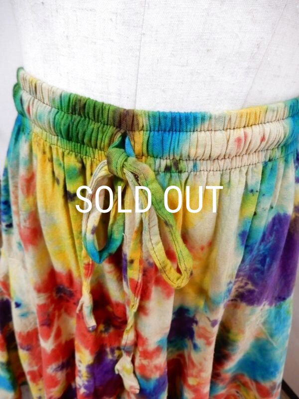 画像8: 裾ギザ変形レイヤード タイダイスカート (8)