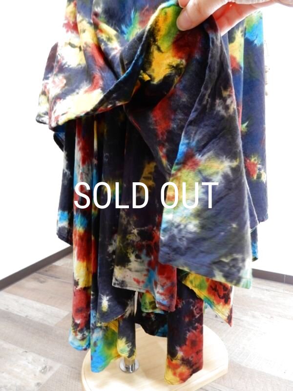 画像6: 裾ギザ変形レイヤード タイダイスカート (6)