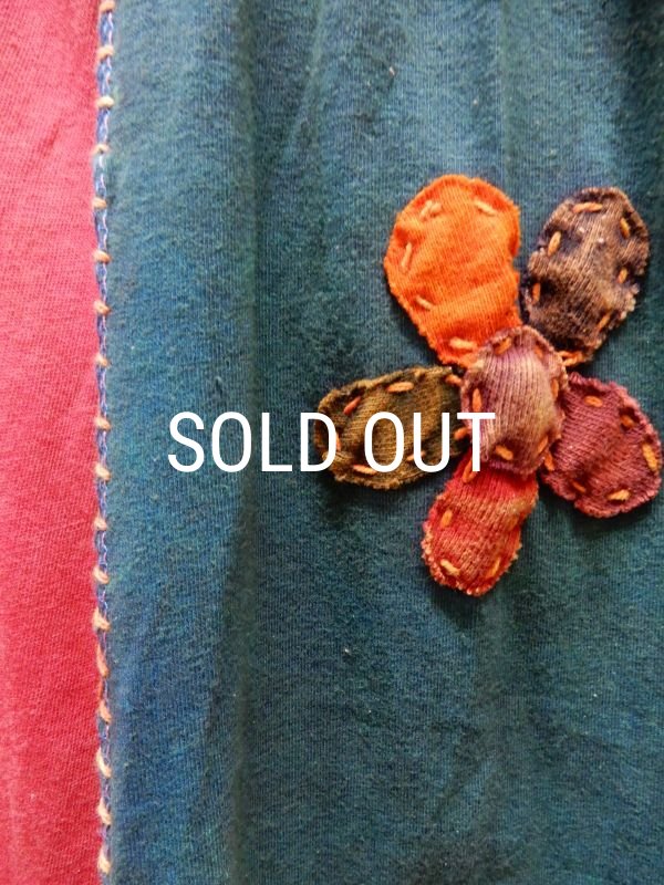 画像9: フロントアップリケＡラインコットンスカート (9)