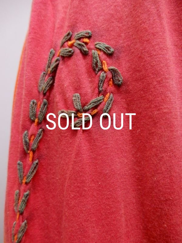 画像10: フロントアップリケＡラインコットンスカート (10)