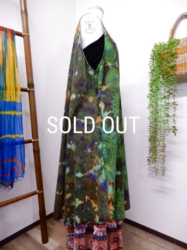画像4: タイダイマンダラ ノースリーブワンピース (4)