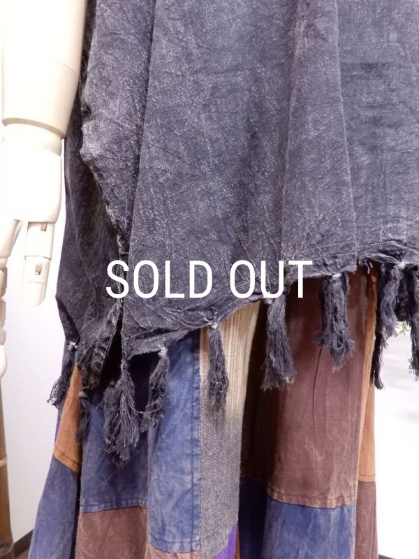 画像8: サークルタイダイ スクエアポンチョ (8)