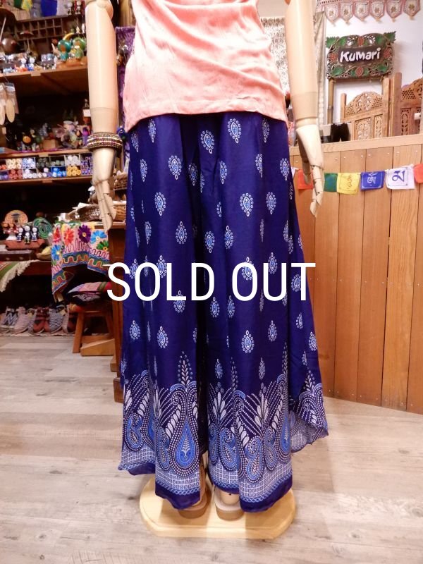 画像3: ラウンド裾 オリエンタルフレアパンツ (3)