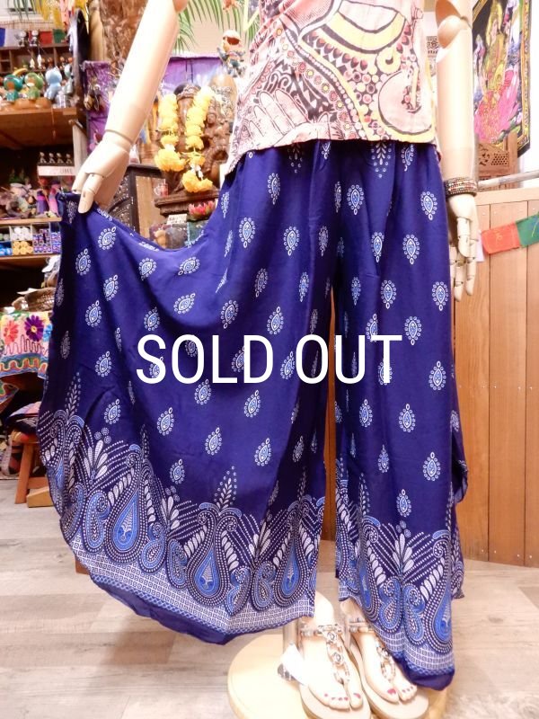 画像5: ラウンド裾 オリエンタルフレアパンツ (5)