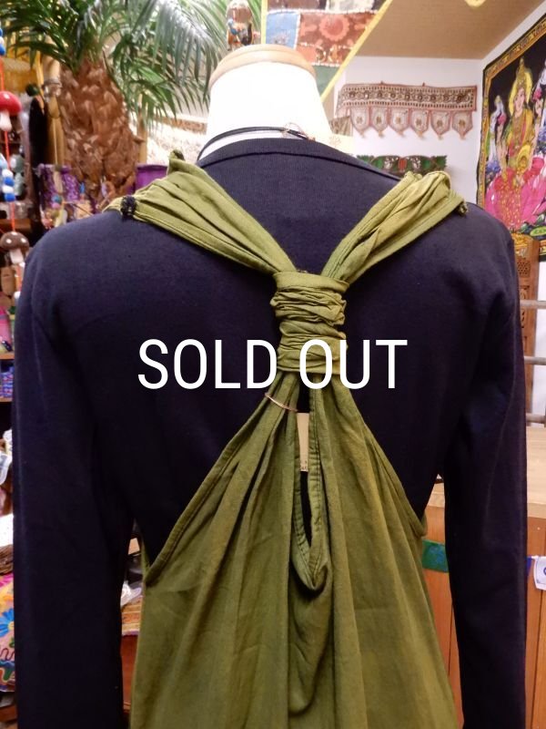 画像6: マンダラプリント Yバックコットンワンピース (6)