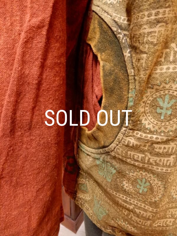 画像5: ガネーシャ オーム メンズコットンパーカー (5)