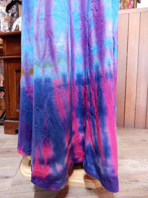 画像7: タイダイ マキシ丈コットンワンピース (7)