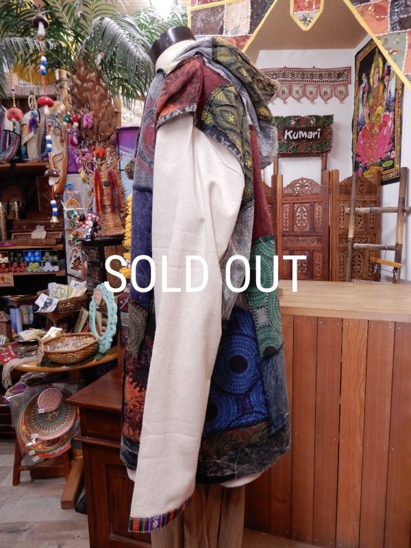 画像2: コットンパッチ メンズサイズ フーディベスト　Ｌ/ＸＬ (2)