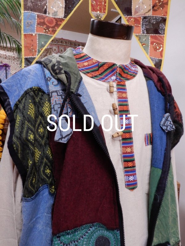 画像6: コットンパッチ メンズサイズ フーディベスト　XXL (6)