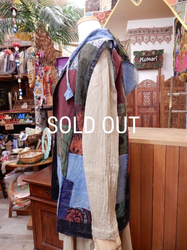 画像2: コットンパッチ フーディベスト Ｍ (2)