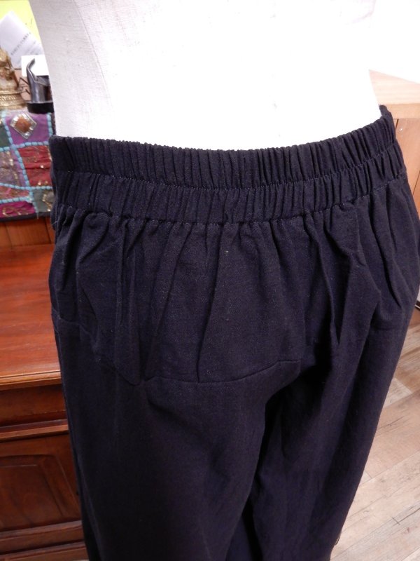 画像10: フロントパッチワーク コットンパンツ (10)