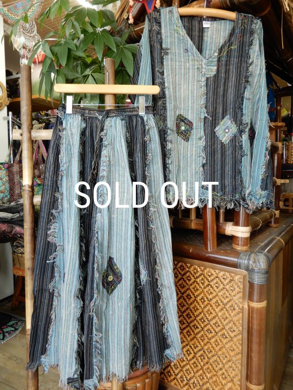 画像15: ボヘミアン トップス＆スカート（セットアップ） (15)