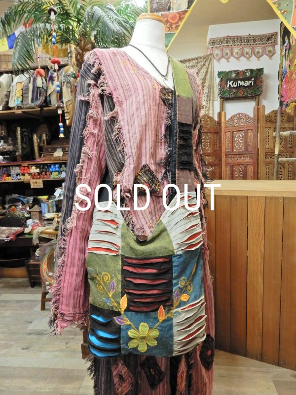 画像9: ネパール パッチワーク ショルダーバッグ (9)