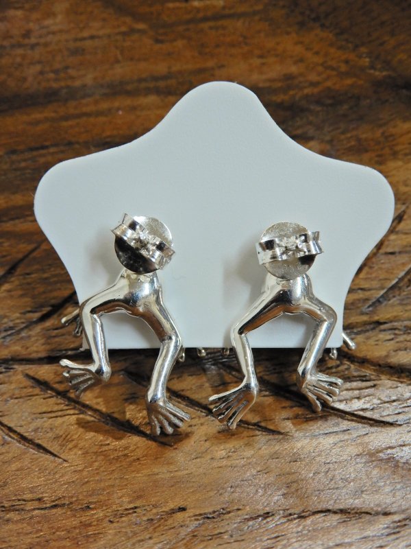 画像2: 立体カエル ピアス（Silver925） (2)