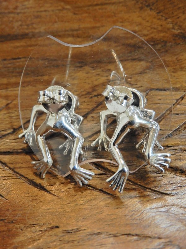 画像6: 立体カエル ピアス（Silver925） (6)