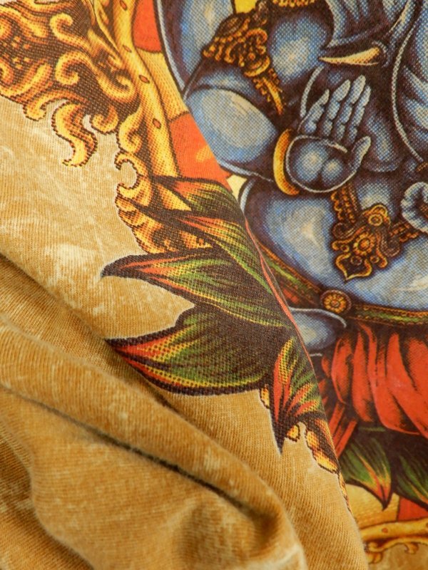 画像6: エスニック メンズＴシャツ M (6)