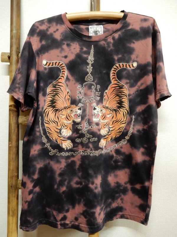 画像1: エスニック サクヤン メンズＴシャツ ＸＬ (1)